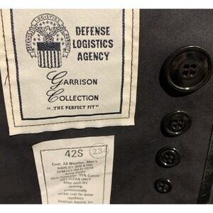 Defense Logistics Agency Men's Garrison Collection Naval Peacoat BLK 42s